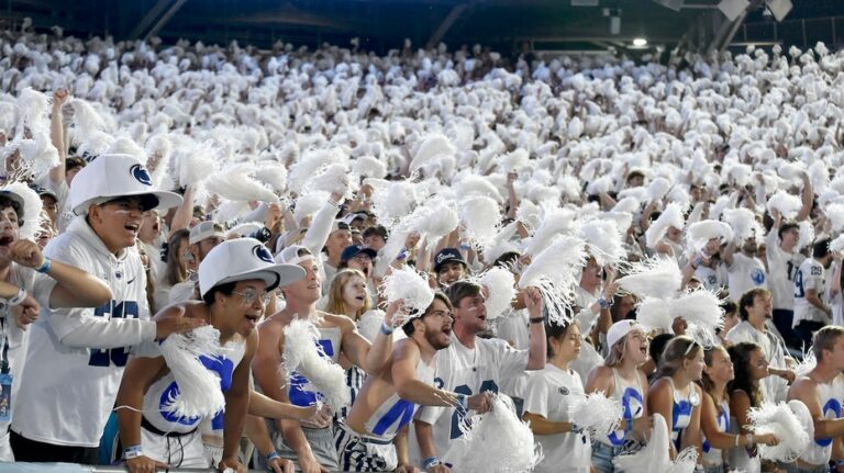 Charlie Kirk shirts seen in Penn State football stadium as his favorite team Oregon wins thrilling game