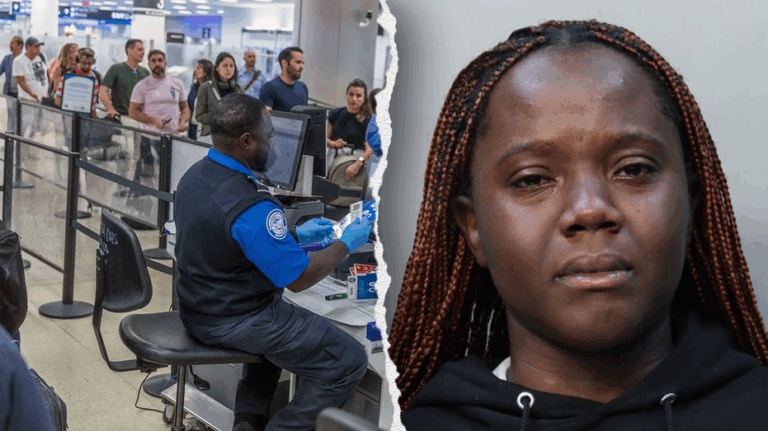 Miami airport chaos as woman grabs crying child from mother, wraps legs around boy to prevent escape