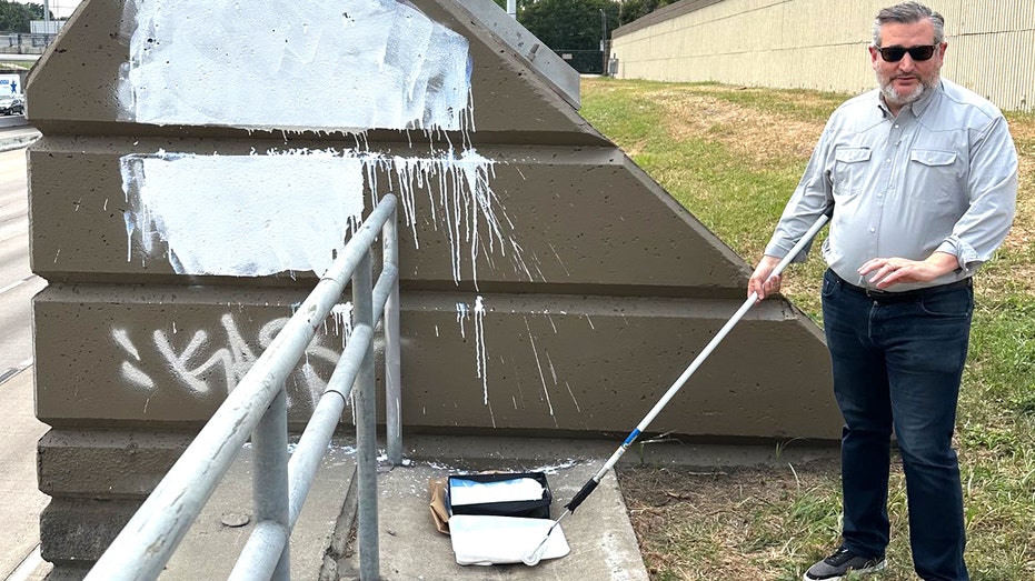 Sen Ted Cruz paints over profane anti-Charlie Kirk graffiti: 'Erasing evil'
