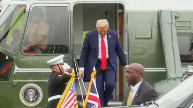 Trump forced to transfer helicopters after Marine One suffers 'minor hydraulic issue' in UK
