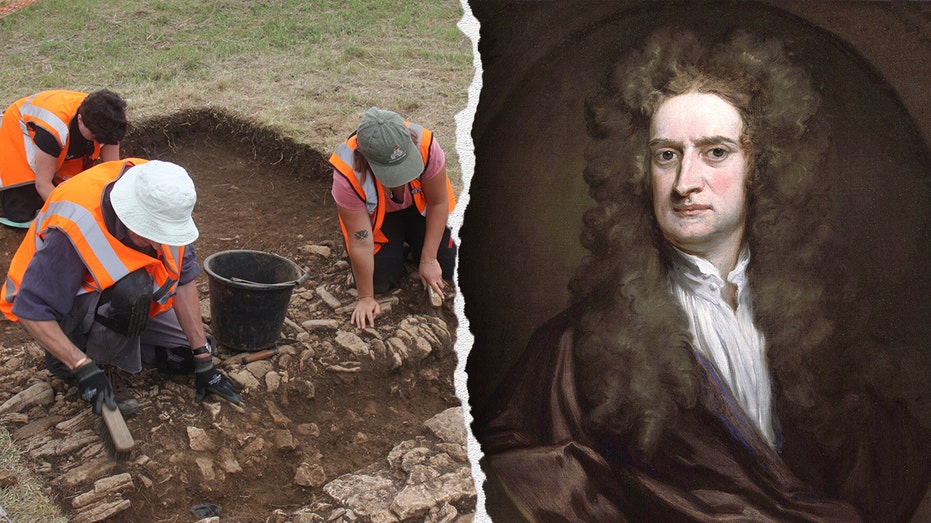 Archaeologists uncover house linked to Isaac Newton beside his legendary apple tree