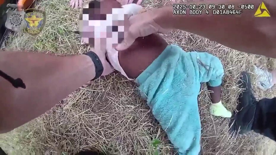 Fort Worth police and Good Samaritans rescue baby trapped under vehicle on interstate