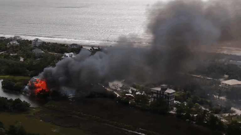Lingering questions after arson ruled out in devastating fire at judge's waterfront mansion