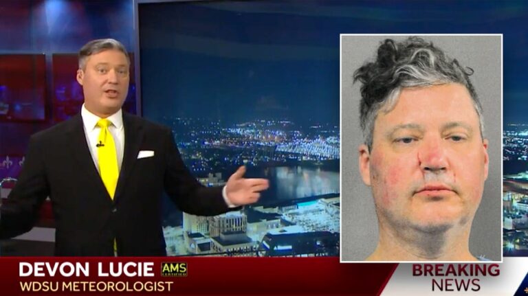 TV weatherman arrested after allegedly punching girlfriend 'several times' while her kids were nearby