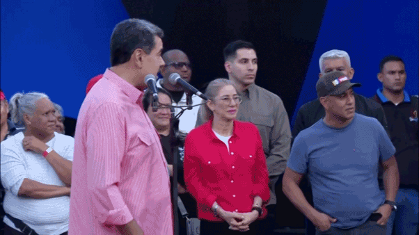 Maduro sings John Lennon's 'Imagine' at rally as US warships patrol Venezuelan waters