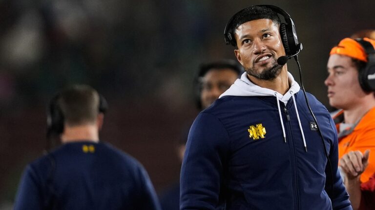 Notre Dame's Marcus Freeman makes case for College Football Playoff