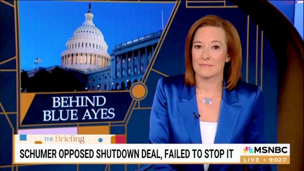 Jen Psaki laments 'what happened' to 'fiery' Chuck Schumer as shutdown nears end