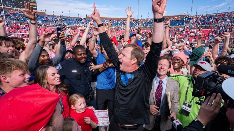 SMU stuns No. 10 Miami in overtime after quarterback Carson Beck throws goal-line interception
