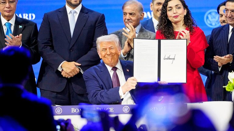 Trump and world leaders sign Gaza Board of Peace charter