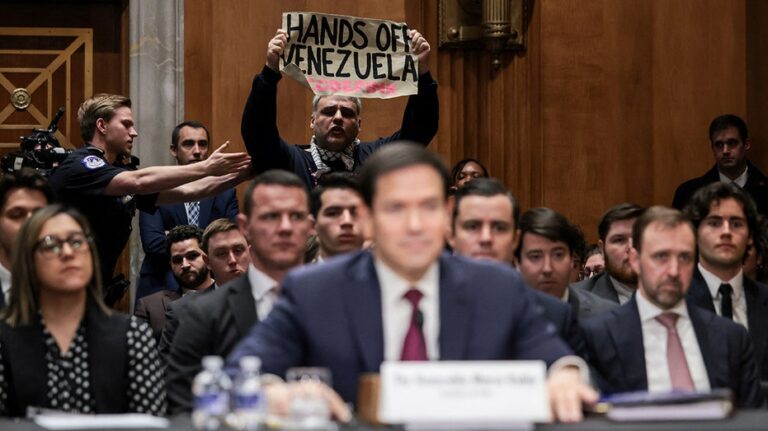 Capitol police arrest Rubio hearing disruptor; Republican senator says ‘off to jail’
