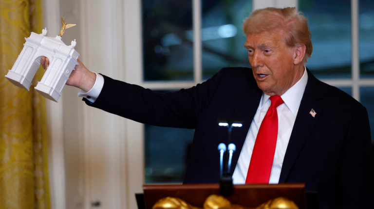 White House fires back at critics calling Trump’s massive arch ‘too big’
