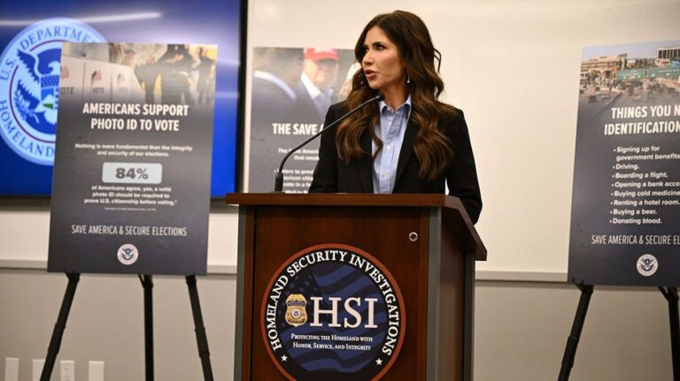 Noem backs SAVE America Act, slams 'radical left' opposition to voter IDs and proof of citizenship