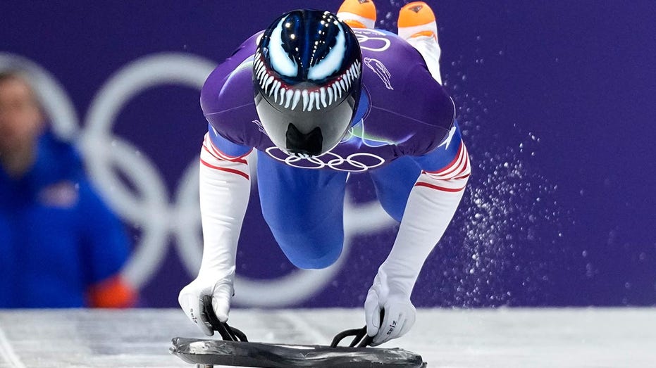 American Olympian Austin Florian goes viral for incredible helmet design