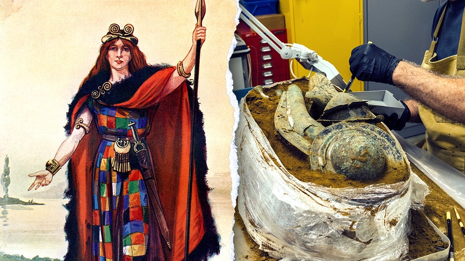 Haunting ancient battle trumpet unearthed in landscape tied to legendary queen