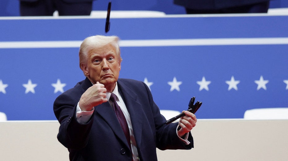 WATCH: Trump goes viral for illustrating how to cut government waste with his favorite White House pen