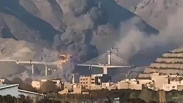 Iran's tallest bridge collapses after reported US airstrikes; Iran threatens American allies in retaliation