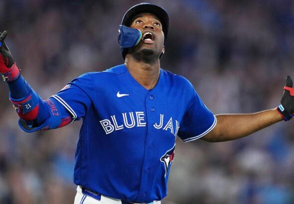 Blue Jays outfielder Jesús Sánchez leaves game after appearing to be hit by ball thrown from stands