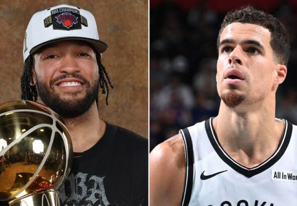 Jalen Brunson's Knicks status on full display as he walks in venue with wife while Nets star checks guest list