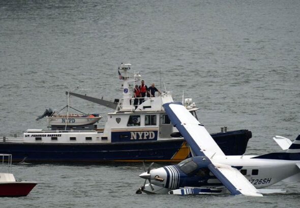 Pilot declares mayday before seaplane comes down in New York City’s East River