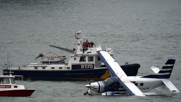 Pilot declares mayday before seaplane comes down in New York City’s East River